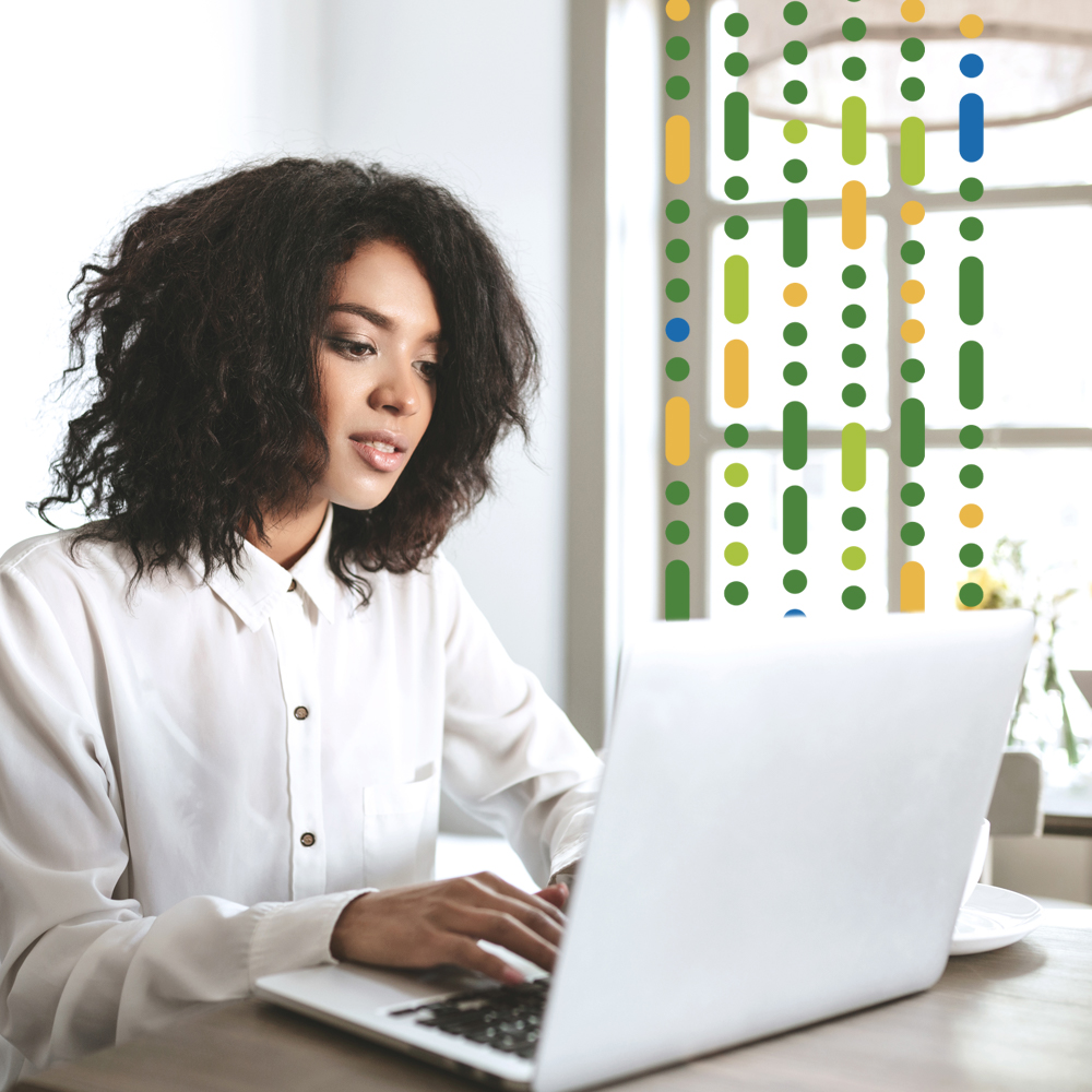 female working on laptop
