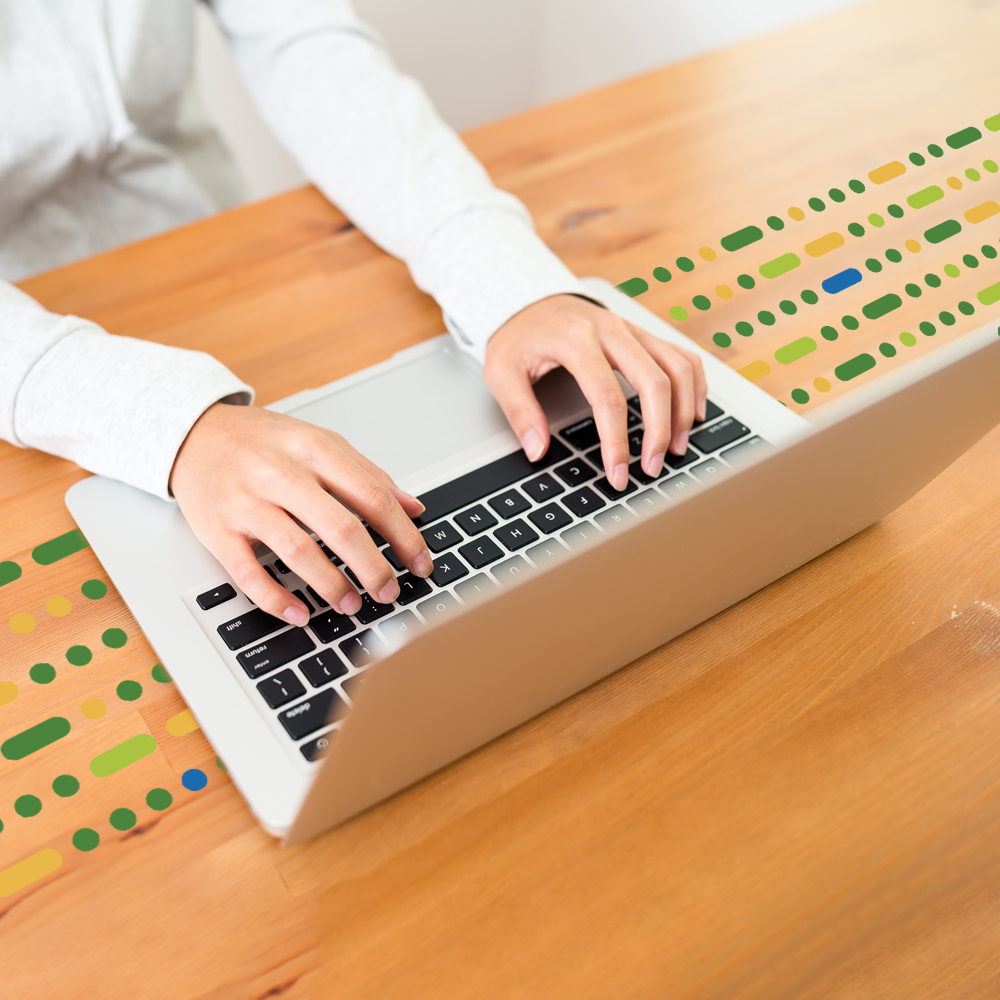 fingers on keyboard