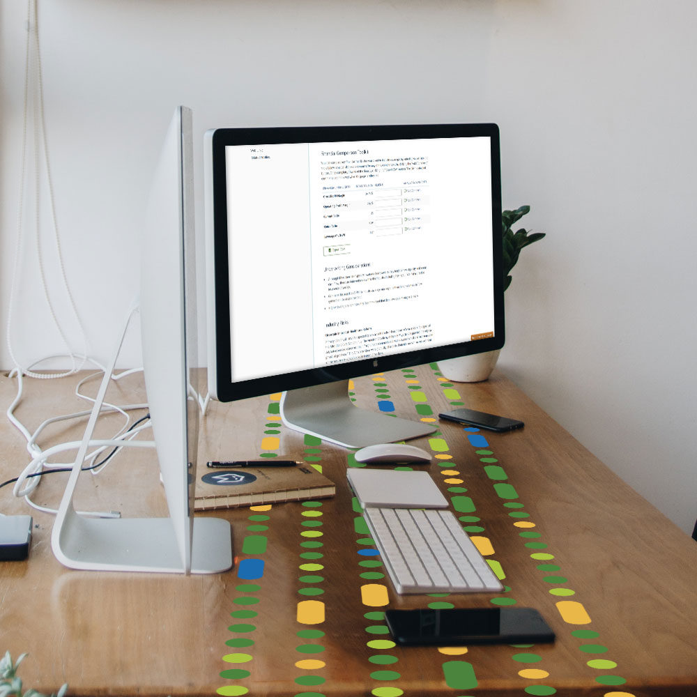 workstation setup with two monitors