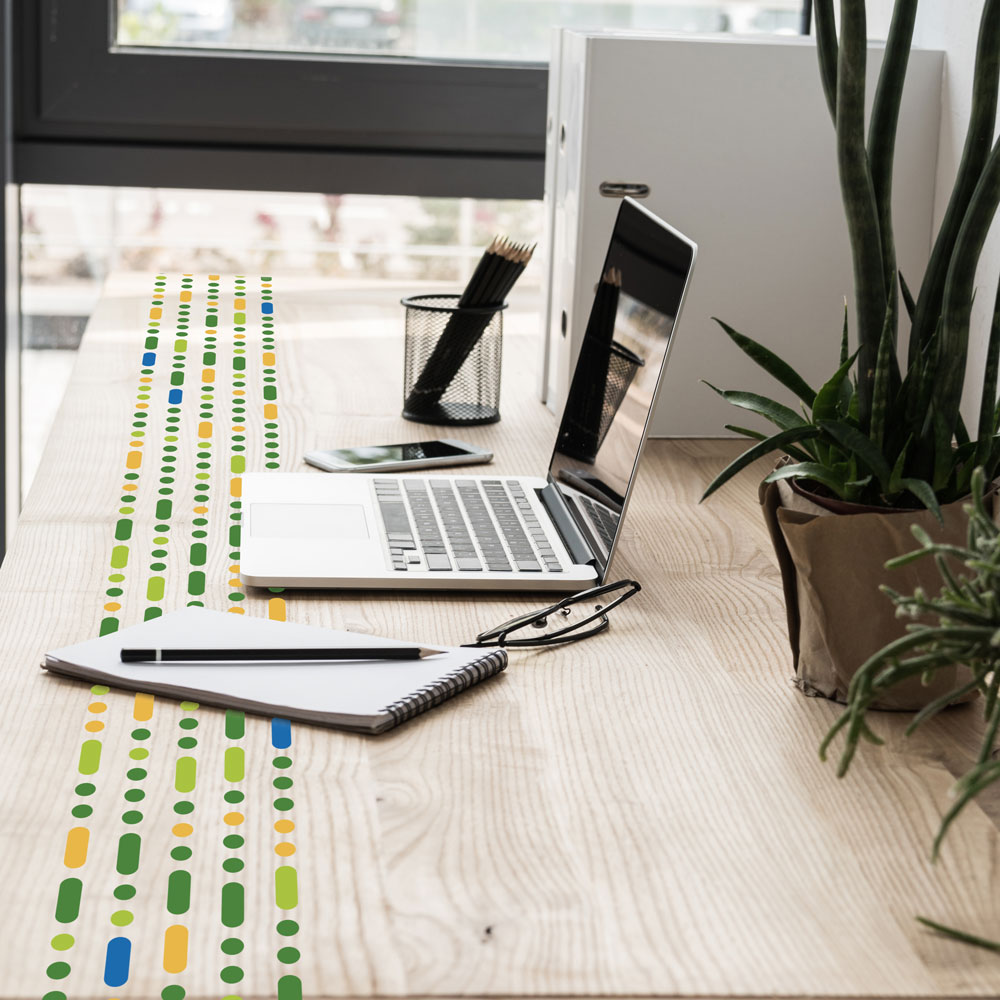 side view of workspace