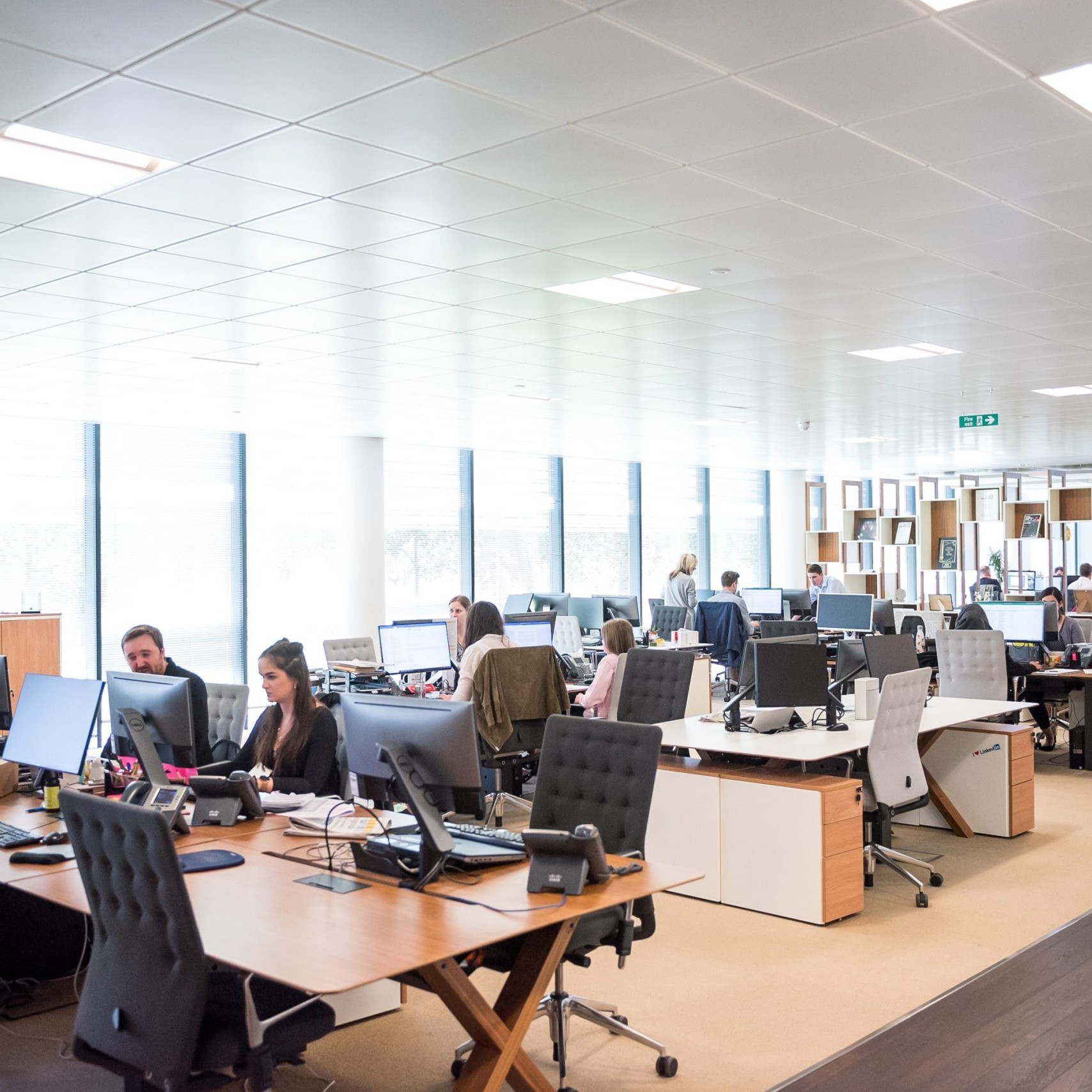 work office with people working