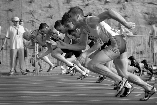 men's track race; competition readiness wins