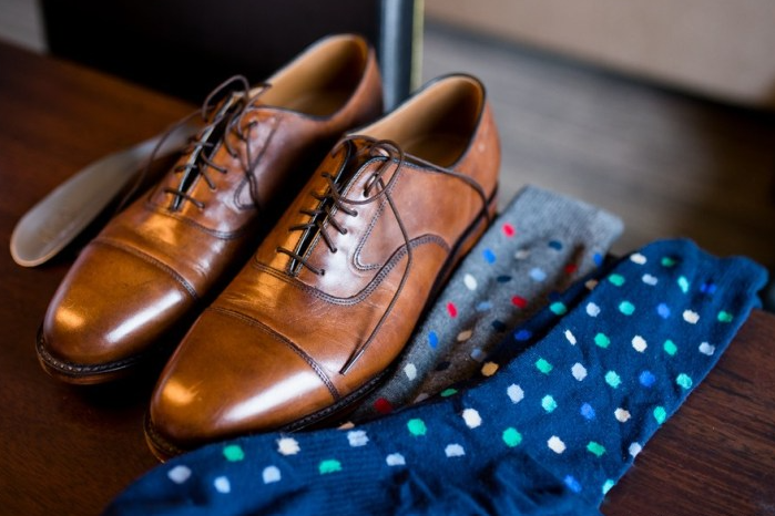 shoes and socks on table