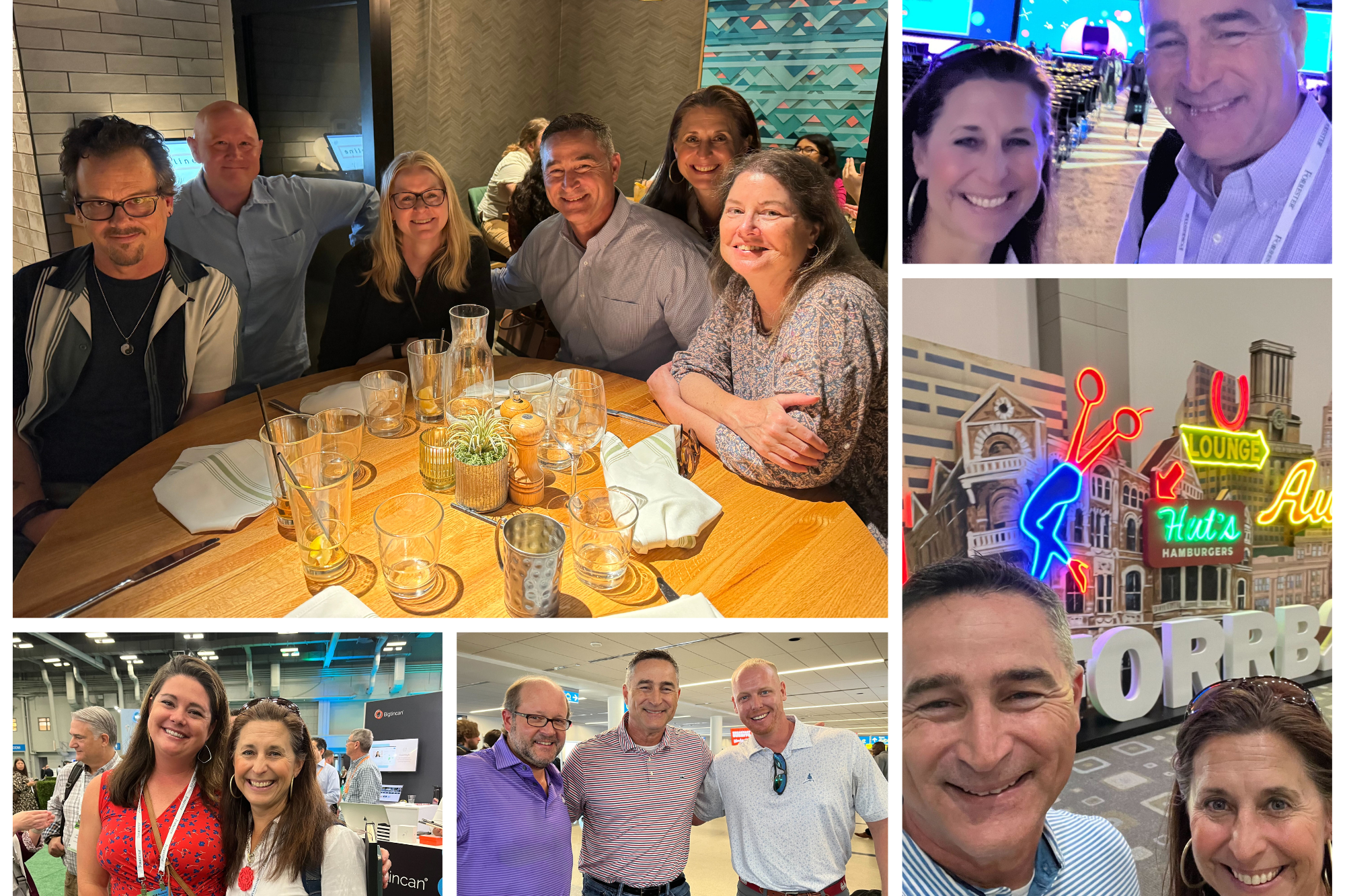 Collage of our team attending Forrester's 2024 B2B (Business-to-business)Summit