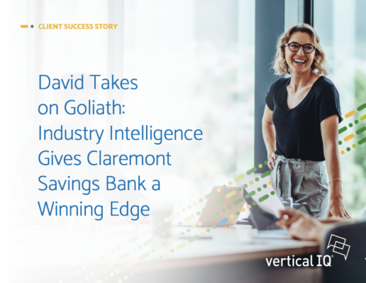 Woman smiling on the cover of Claremont Savings Bank case study