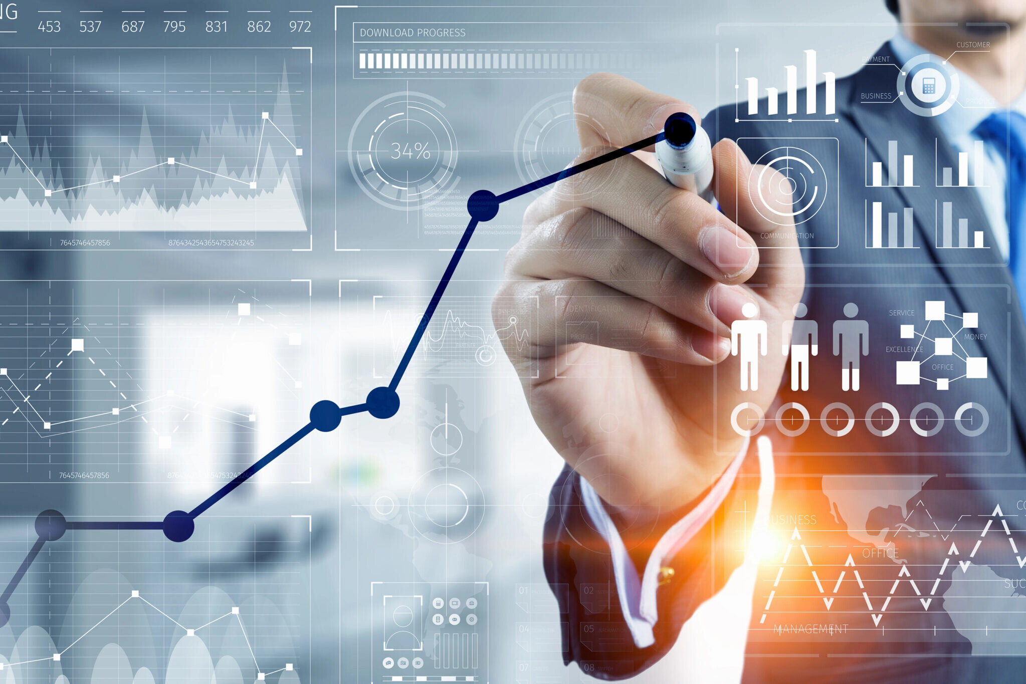 Vertical IQ business pressures concept, chart